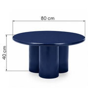 Sofabord Everett – blank / kobolt / 80 cm