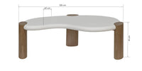 Floe stuebord 125 cm, hvit/valnøtt