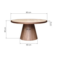 Sofabord Table KYOTO Walnut 80×40 cm