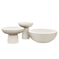 Lagoon Salongbord 80 cm – Rundt Bord i Betonglook | Beige