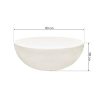Lagoon Salongbord 80 cm – Rundt Bord i Betonglook | Beige