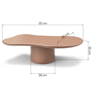 Monaco GL-CT001 – Sofabord i varm cynamone-finér med moderne base