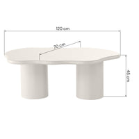Muse sofabord – grå/beige matt finish med organisk form
