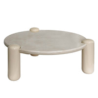 Noemi sofabord 86 cm – jasnobeige og marmor, glossy finish