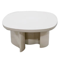 Puro – Sofabord 80 cm, lys beige, høyglans