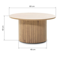 Sofabord Remigio – eik / 80 cm