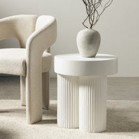 Sofabord SALERNO Glass / Hvit