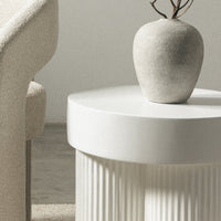 Sofabord SALERNO Glass / Hvit