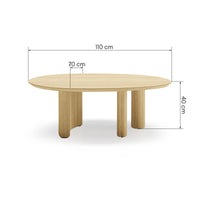 Segretto sofabord – ovalt design i naturlig eikefiner