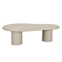 Sucre sofabord 130×80 cm – mørk beige, organisk form