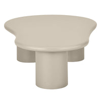 Sucre sofabord 130×80 cm – mørk beige, organisk form