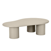 Sucre sofabord 130×80 cm – mørk beige, organisk form