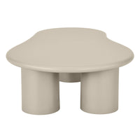 Sucre sofabord 130×80 cm – mørk beige, organisk form