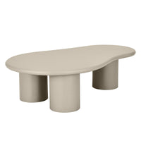 Sucre sofabord 130×80 cm – mørk beige, organisk form