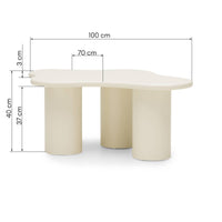 Sofabord – melkehvit / 100 cm