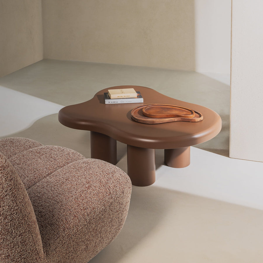 Vercelli 22EGM001 sofabord – Elegant bord i choco-finish (100 × 80 cm)