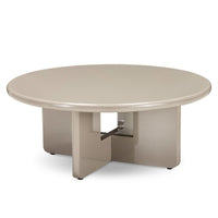 Vinto UCT24037 – Salongbord i glossy beige med skulpturelt uttrykk