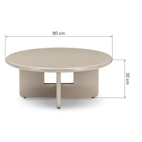 Vinto UCT24037 – Salongbord i glossy beige med skulpturelt uttrykk