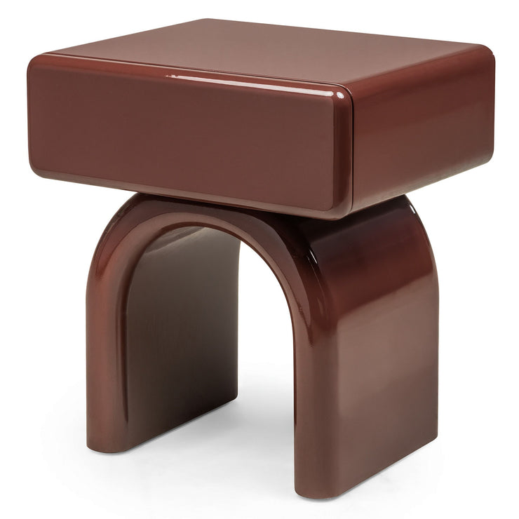 Nattbord Blush – høyglans / bordeaux/brun