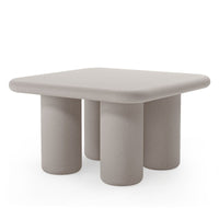 Vibonis Sofabord 70 × 70 cm – MgO Steinlook Lys Beige