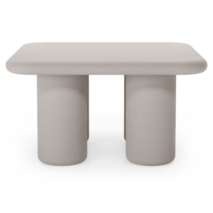 Vibonis Sofabord 70 × 70 cm – MgO Steinlook Lys Beige