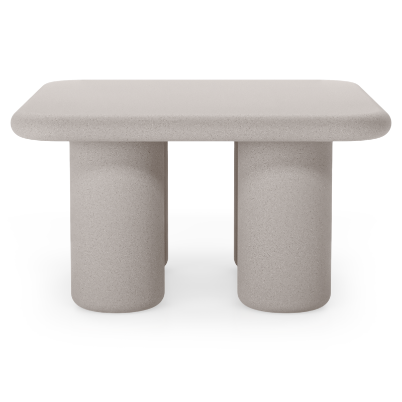 Vibonis Sofabord 70 × 70 cm – MgO Steinlook Lys Beige