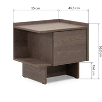 Kanso Nattbord 55 x 45,5 x 56,2 cm – Baltic Storm Oak med Oppbevaring