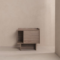 Kanso Nattbord 55 x 45,5 x 56,2 cm – Pearl Oak med Oppbevaring