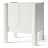 Moderne hvitt nattbord med skap – soft-close, MDF, 50 cm