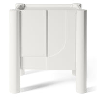Moderne hvitt nattbord med skap – soft-close, MDF, 50 cm