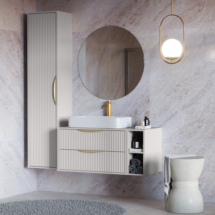 AVILA 2.0 – Servantskap i kasjmir 80 cm med mykt design og praktiske skuffer