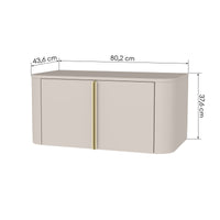 Servantskap Bassa – kasjmir / gylne håndtak / 80 cm