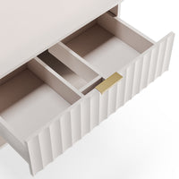 Servantskap Hana – rillet / kasmir / gullhåndtak / 80 cm