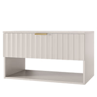 Servantskap Hana – rillet / kasmir / gullhåndtak / 80 cm