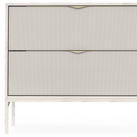 Servantskap Livia – rillet / kasjmir / metallben / 80 cm