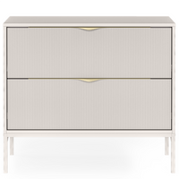 Servantskap Livia – rillet / kasjmir / metallben / 80 cm