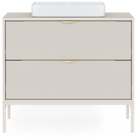 Servantskap Livia – rillet / kasjmir / metallben / 80 cm