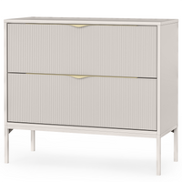 Servantskap Livia – rillet / kasjmir / metallben / 80 cm