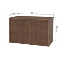 Servantskap Pezzo – valnøtt / rillet / 80 cm