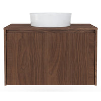 Servantskap Pezzo – valnøtt / rillet / 80 cm