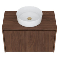Servantskap Pezzo – valnøtt / rillet / 80 cm