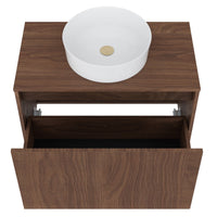 Servantskap Pezzo – valnøtt / rillet / 80 cm