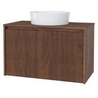 Servantskap Pezzo – valnøtt / rillet / 80 cm