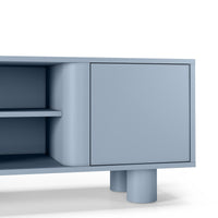 TV-benk Fronda – tre / røkblå / 160 cm