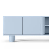 TV-benk Fronda – tre / røkblå / 160 cm