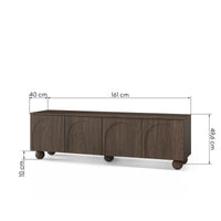 TV-benk Helene – valnøtt / kulebein / 161 cm