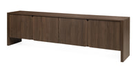 TV-benk Moku – valnøtt / avrundede fronter / 200 cm