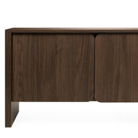 TV-benk Moku – valnøtt / avrundede fronter / 200 cm
