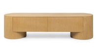 Aspen TV-benk i eikefinér 200 cm – moderne nordisk design