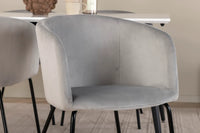Spisegruppe Berit & Jimmy 150 x 90 – grå og hvit